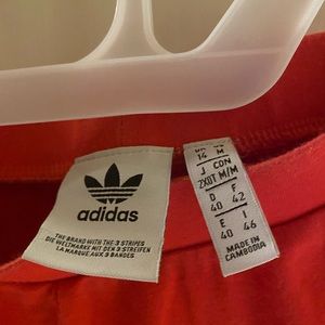 Adidas Brick Red Leggings with stripes